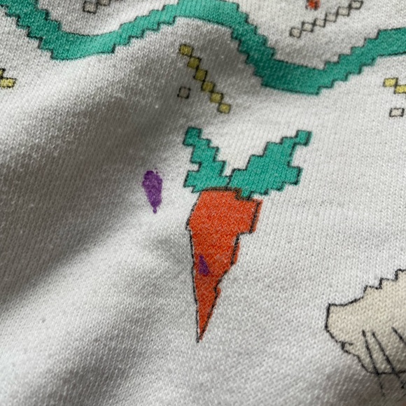 Vintage Allen Solly 1980s faux cross-stitch bunny and cat sweatshirt - Picture 3 of 7